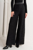 Woven Lace Wide-Leg Pant