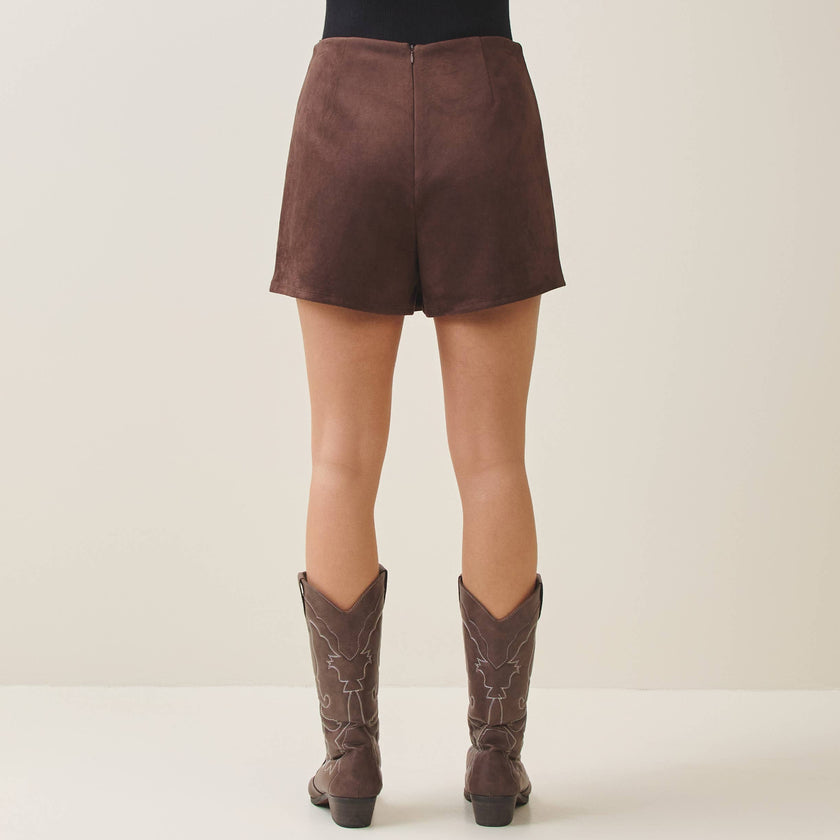 Vegan Suede Skort