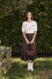 Cioccolato Faux Leather Skirt
