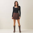 Vegan Suede Skort