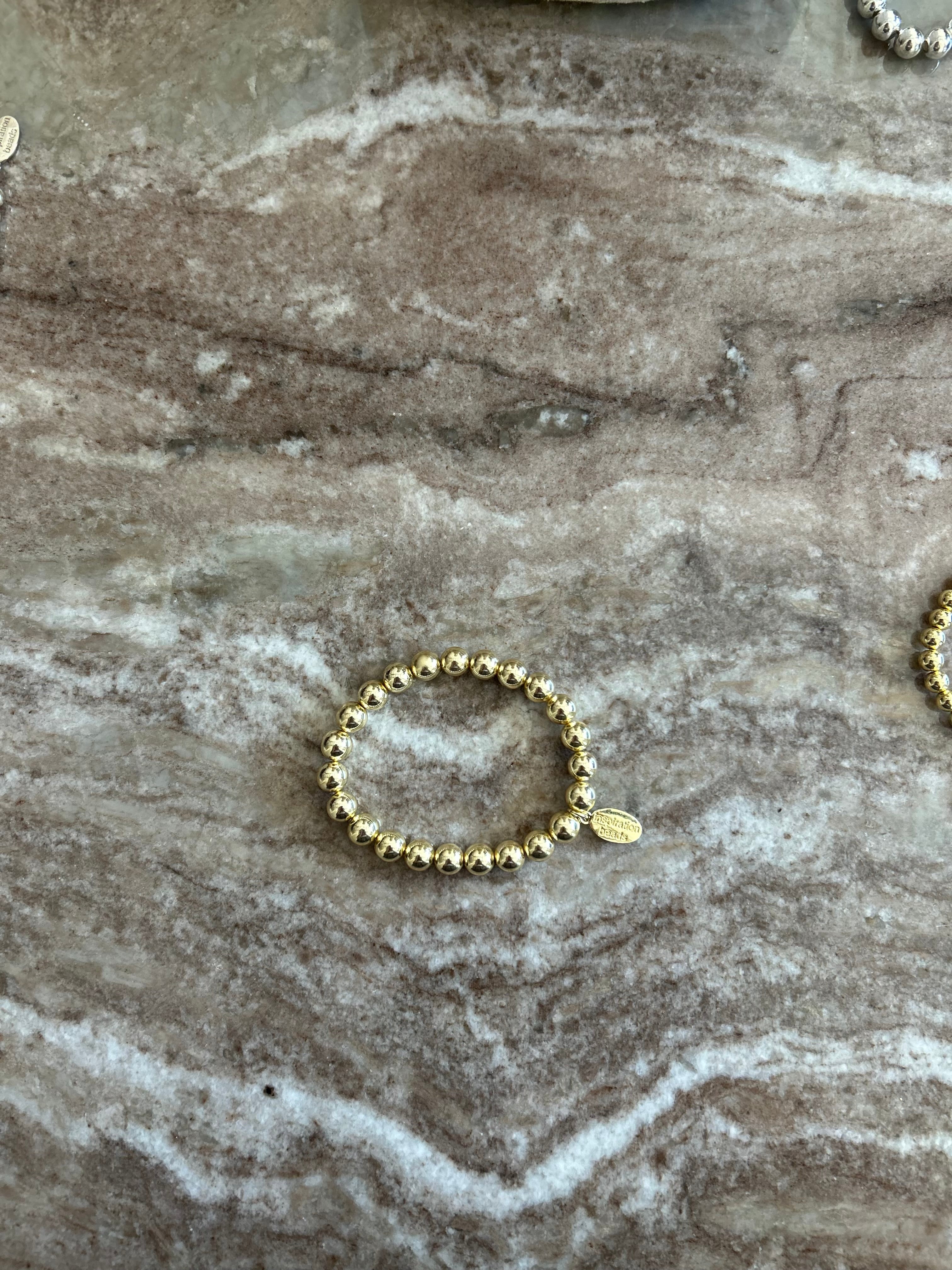 8mm Plated Hematite Bracelet
