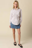 Aisha Striped Cinched Waist Shirt