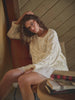 Pearl Dangle Cable Sweater Oversize Pullover