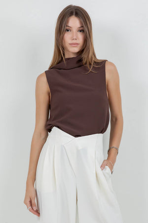 Mocha Scarf Blouse