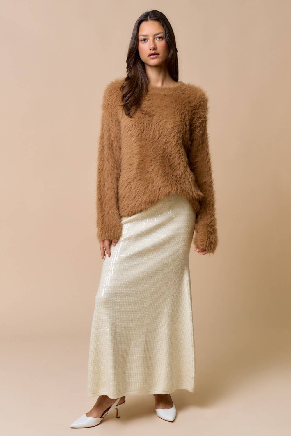 Crew Neck Sweater Top