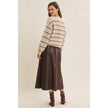 Cioccolato Faux Leather Skirt