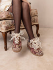 The Dalia | Mauve Tapestry Lace Up Sneaker