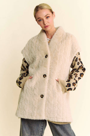 Ivory Faux Fur Vest