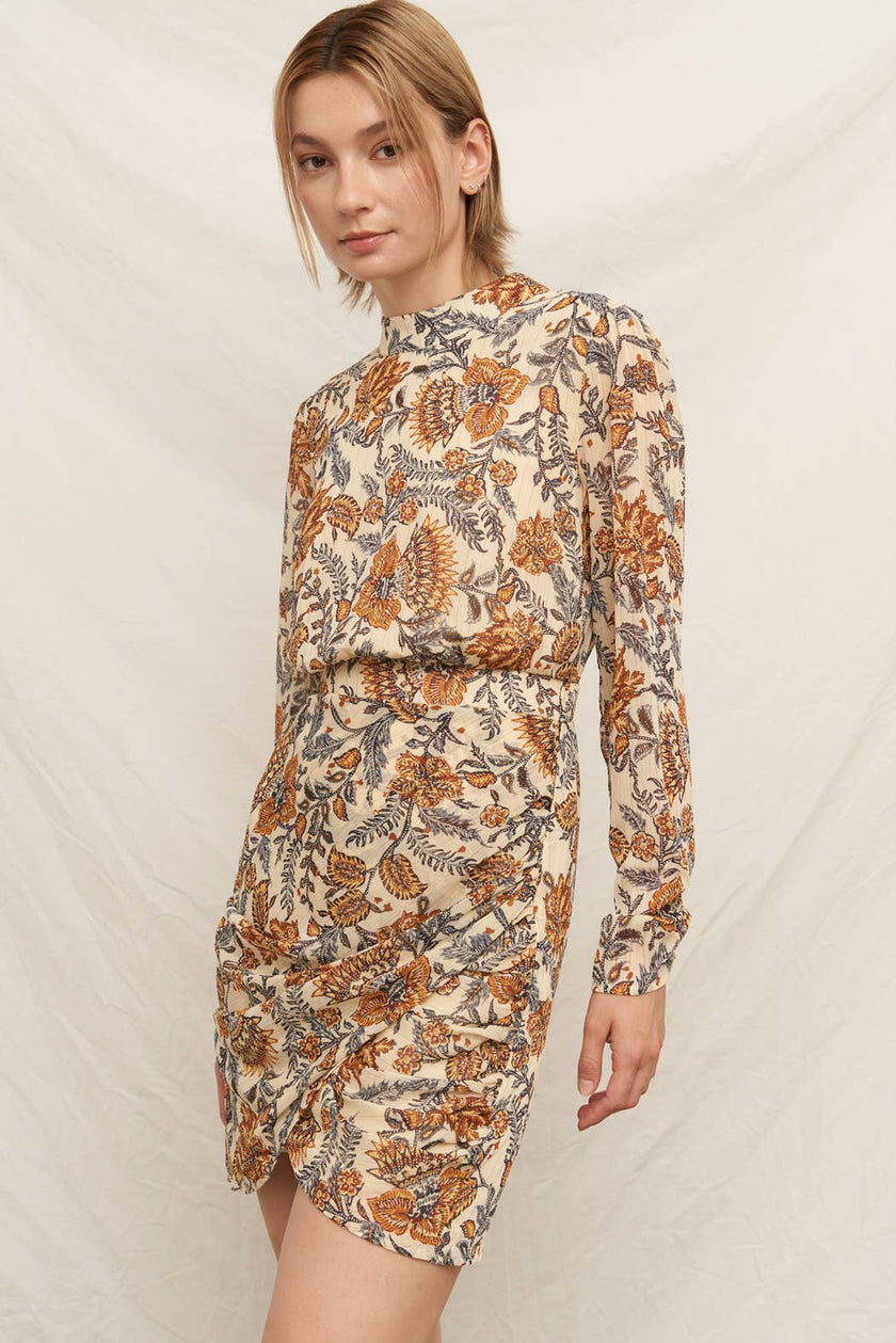 Long Sleeve Mock Neck Mini Dress