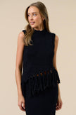 Tassel Trim Knit top