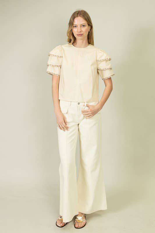 Ruffle Sleeve Top