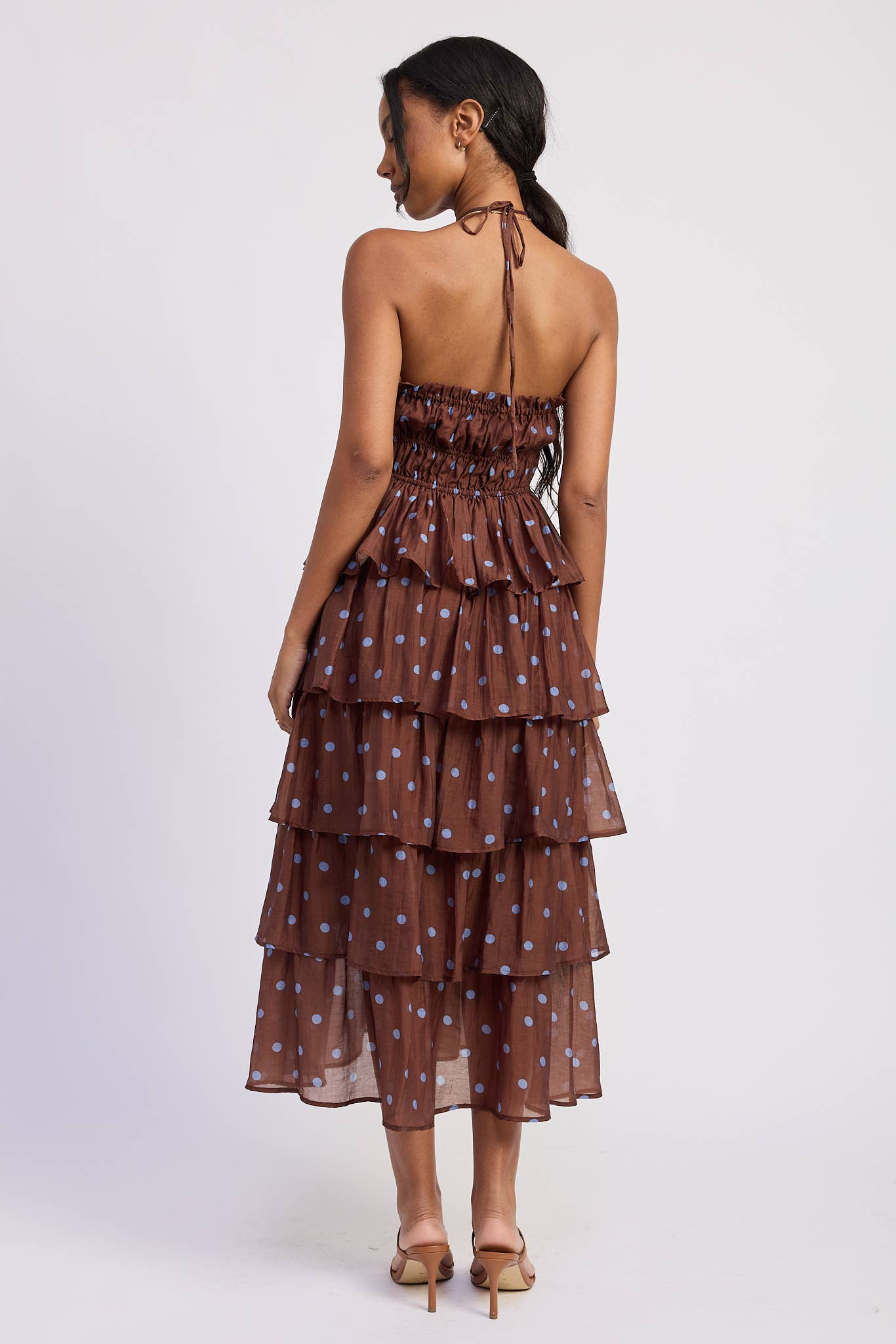 The Mocha Dot Tiered Maxi