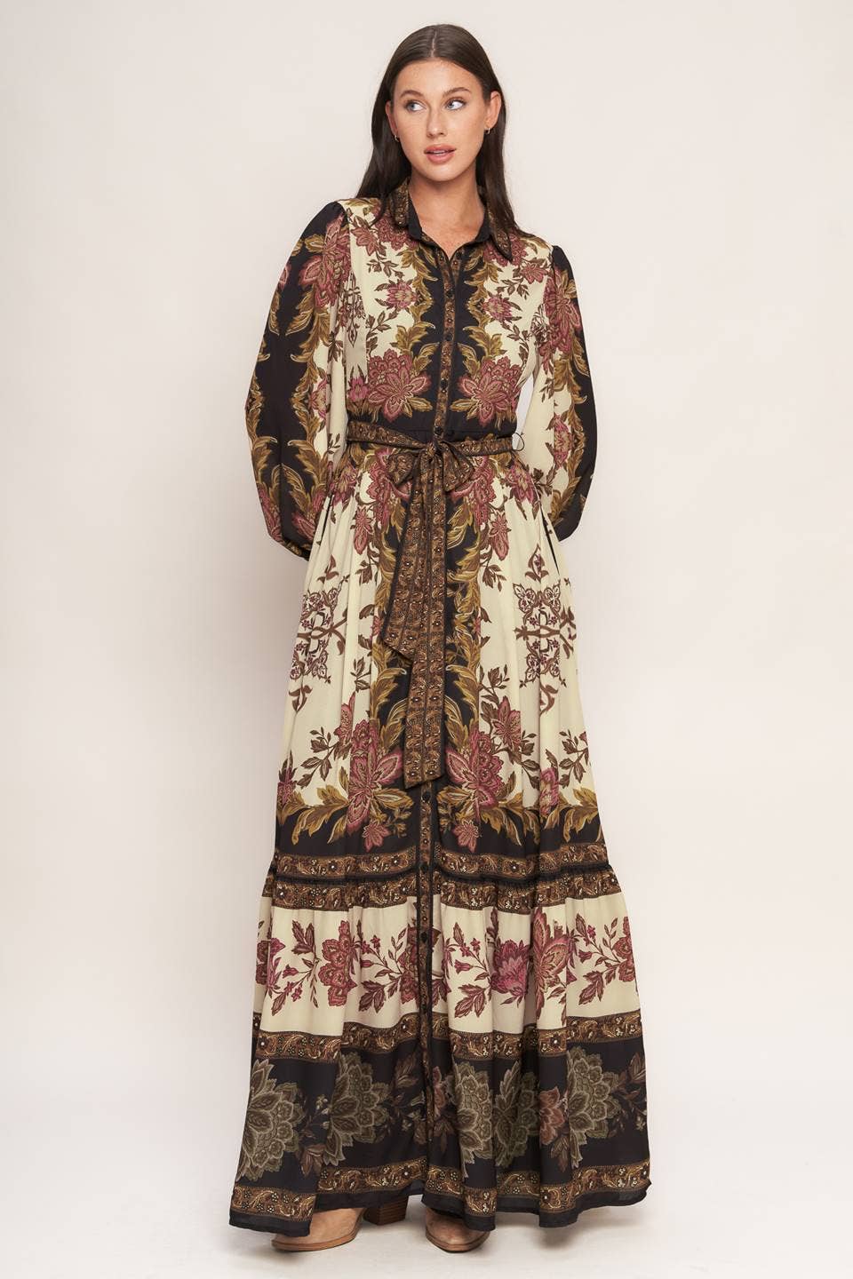 Printed Woven Maxi Dress