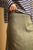 The Oliva Suede Midi