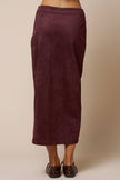 The Merlot Suede Midi