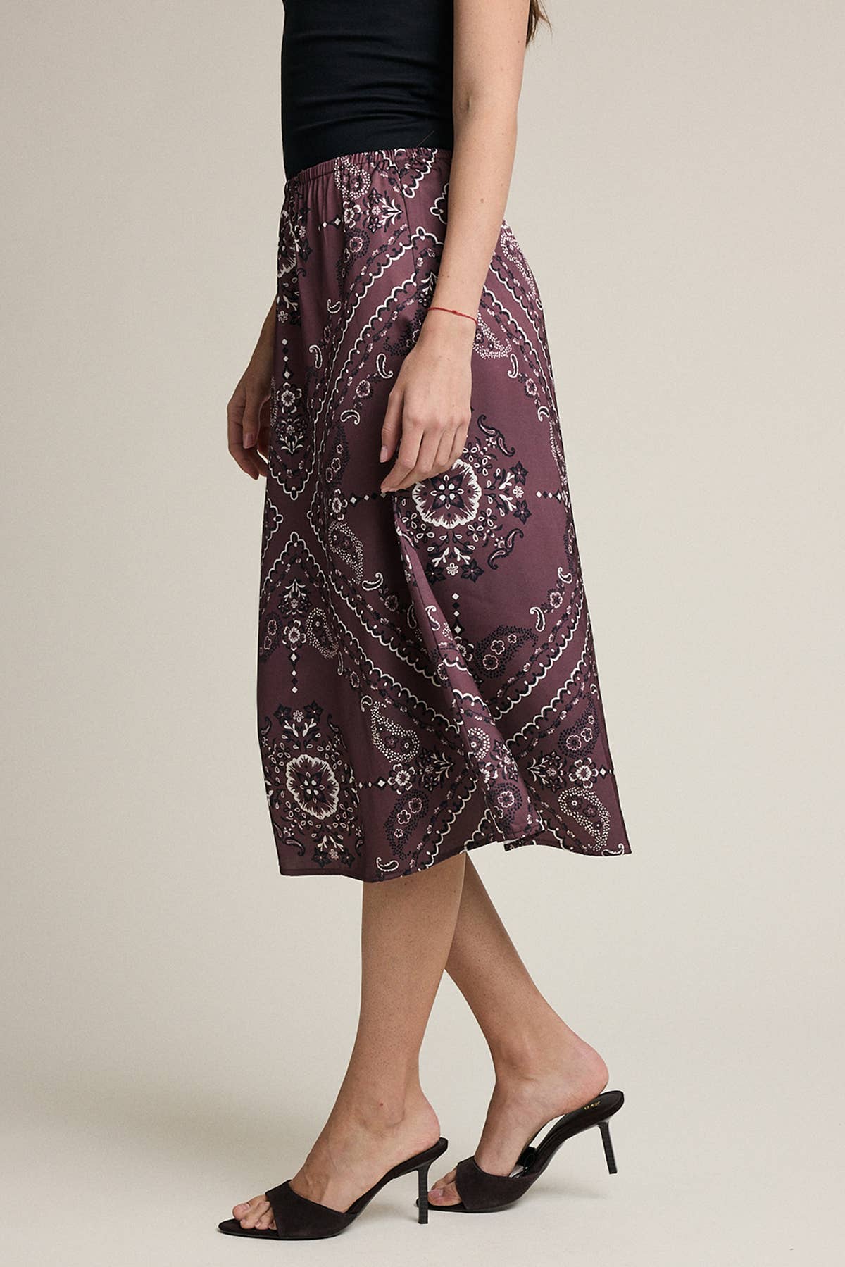 Paisley Midi Skirt