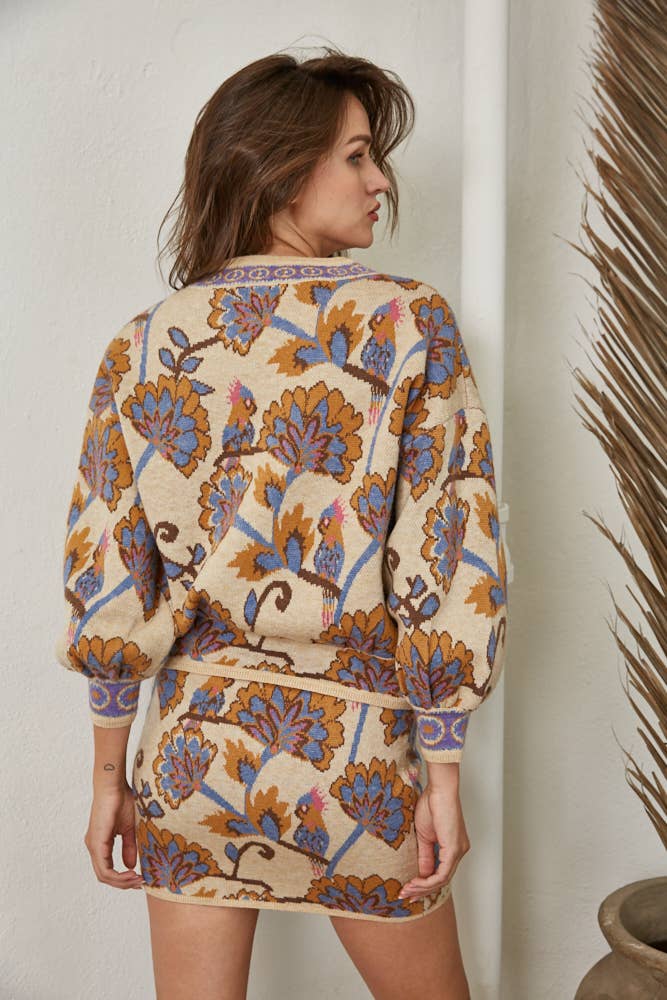 Patterned Jacquard Knit Set