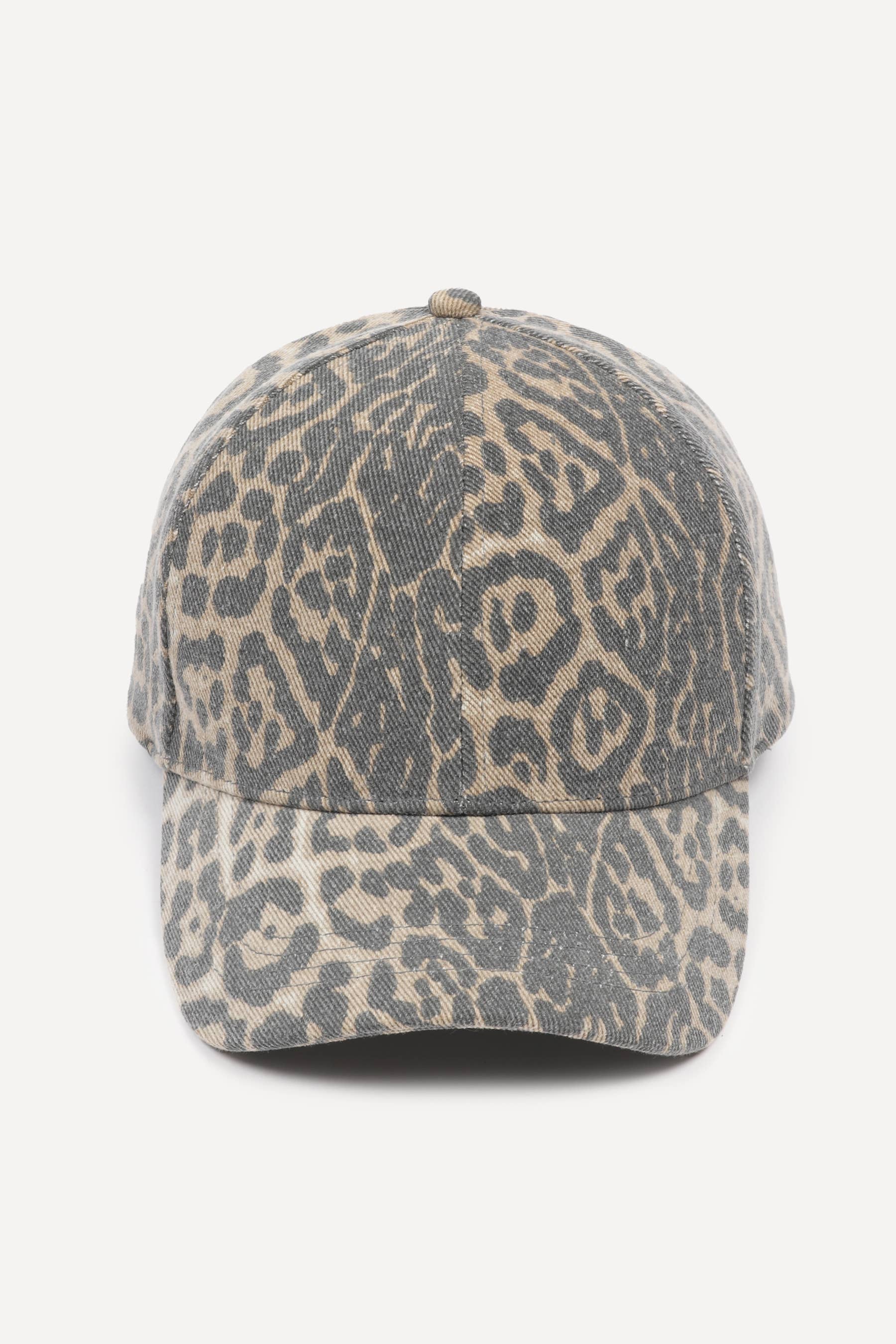 Washed Leopard Baseball Cap