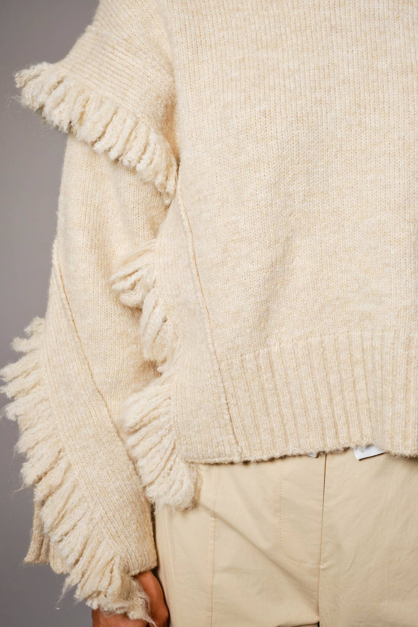 Fringe Detail Pullover Sweater