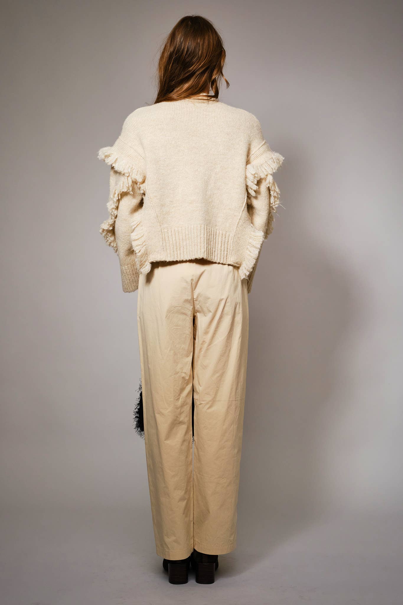 Fringe Detail Pullover Sweater