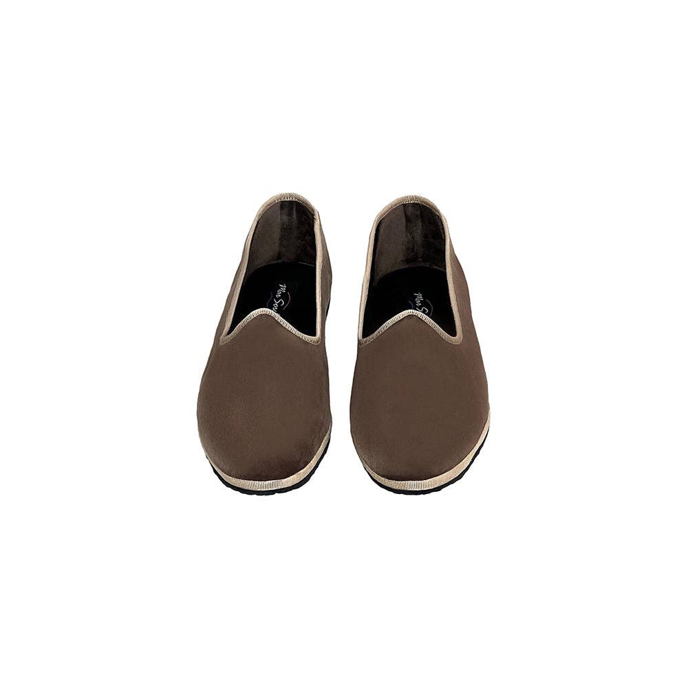 Venetian Slippers- Brown and Cream