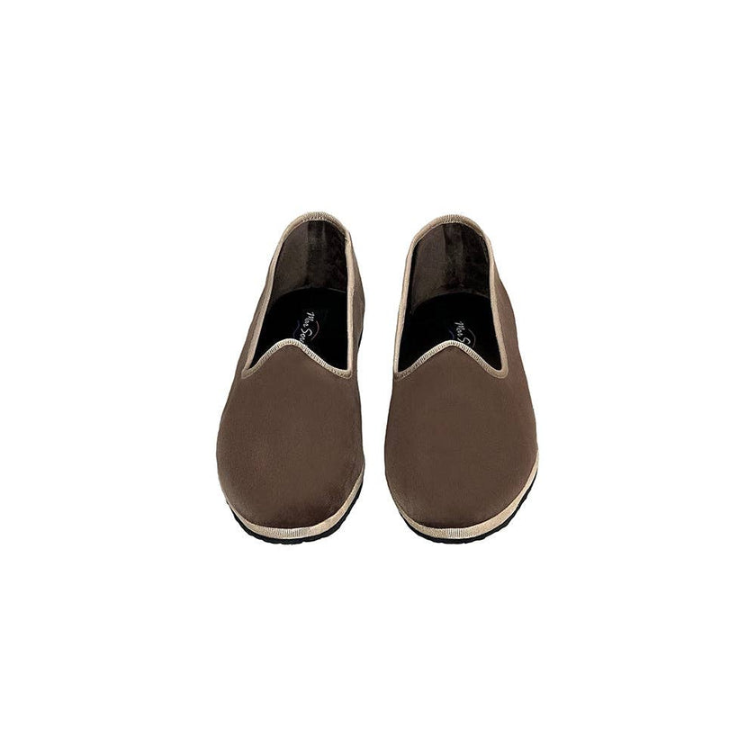 Venetian Slippers- Brown and Cream