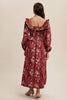 Floral Corset Ruffle Dress