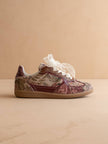 The Dalia | Mauve Tapestry Lace Up Sneaker