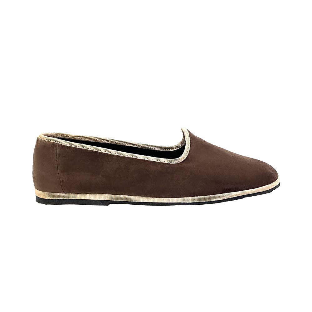 Venetian Slippers- Brown and Cream