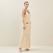 Contrast Trim Knit Maxi Dress