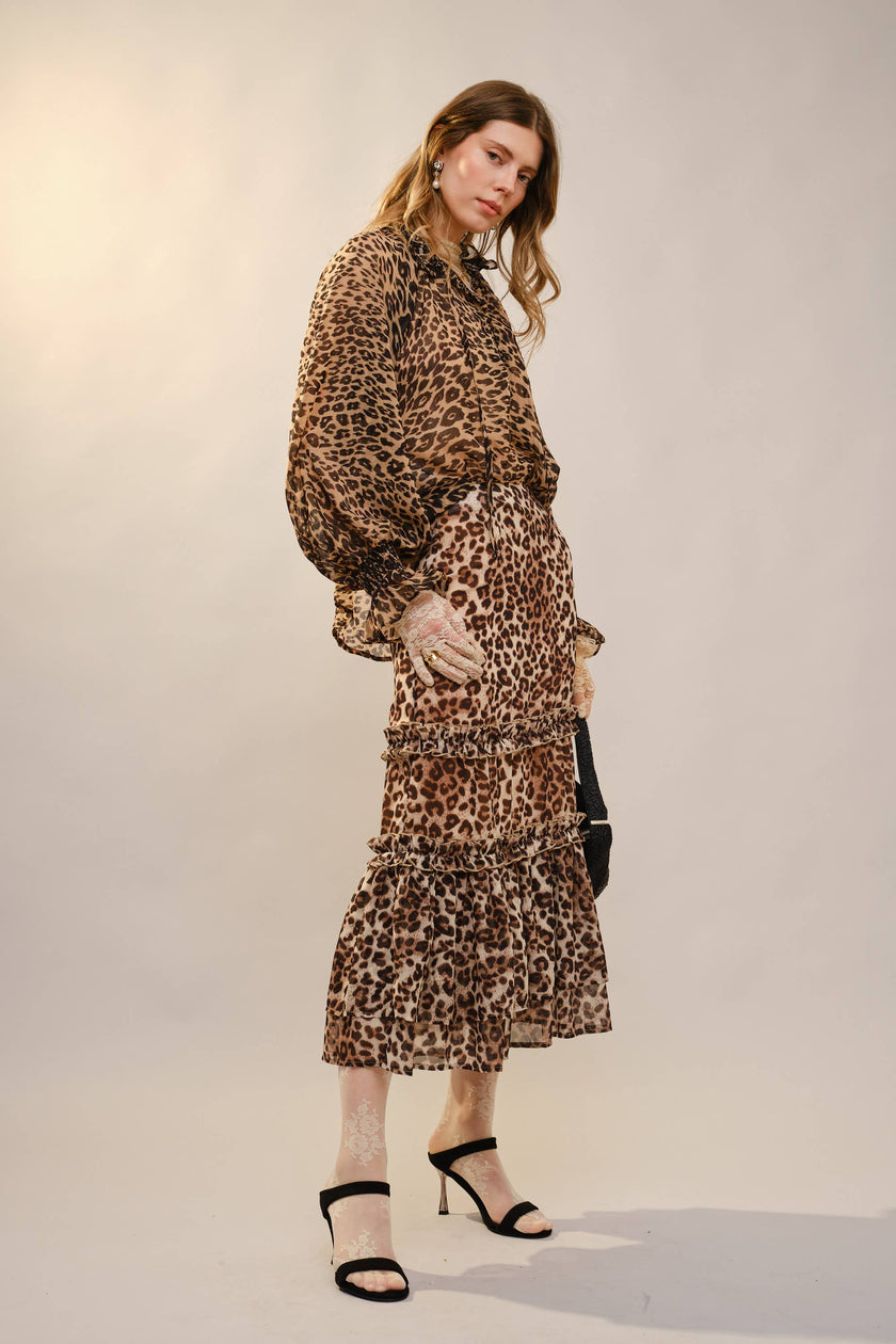 Sheer Leopard Blouse