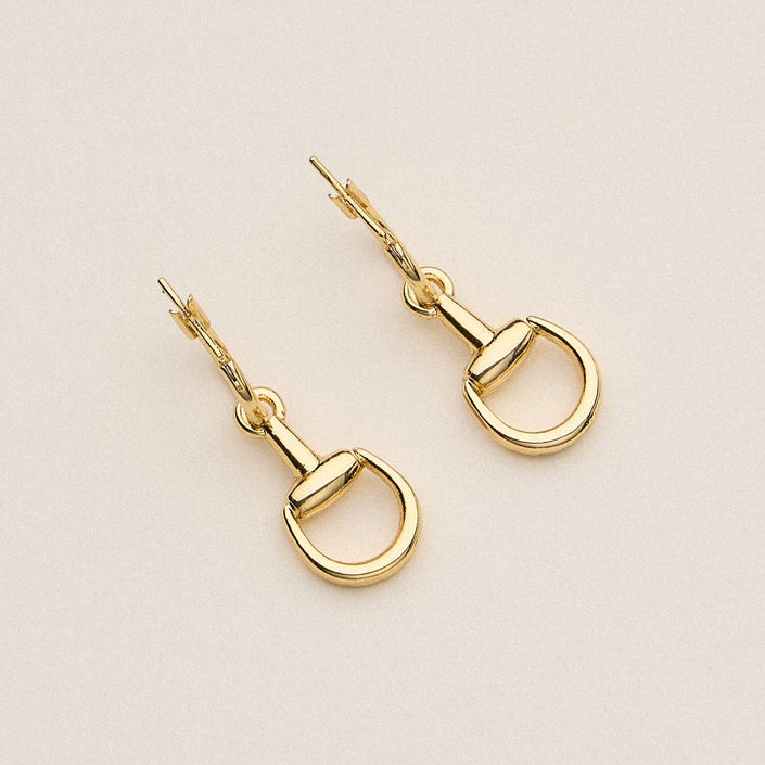 Bit Charm Hoop Earrings