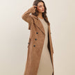 Vegan Suede Trench Coat