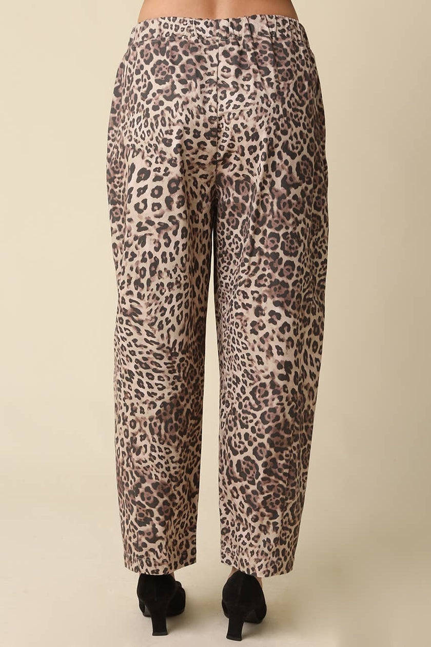 Camille Leopard Barrel Pants