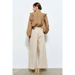 Soft Wool Blouse with Bow Tie & Pearl Buttons
