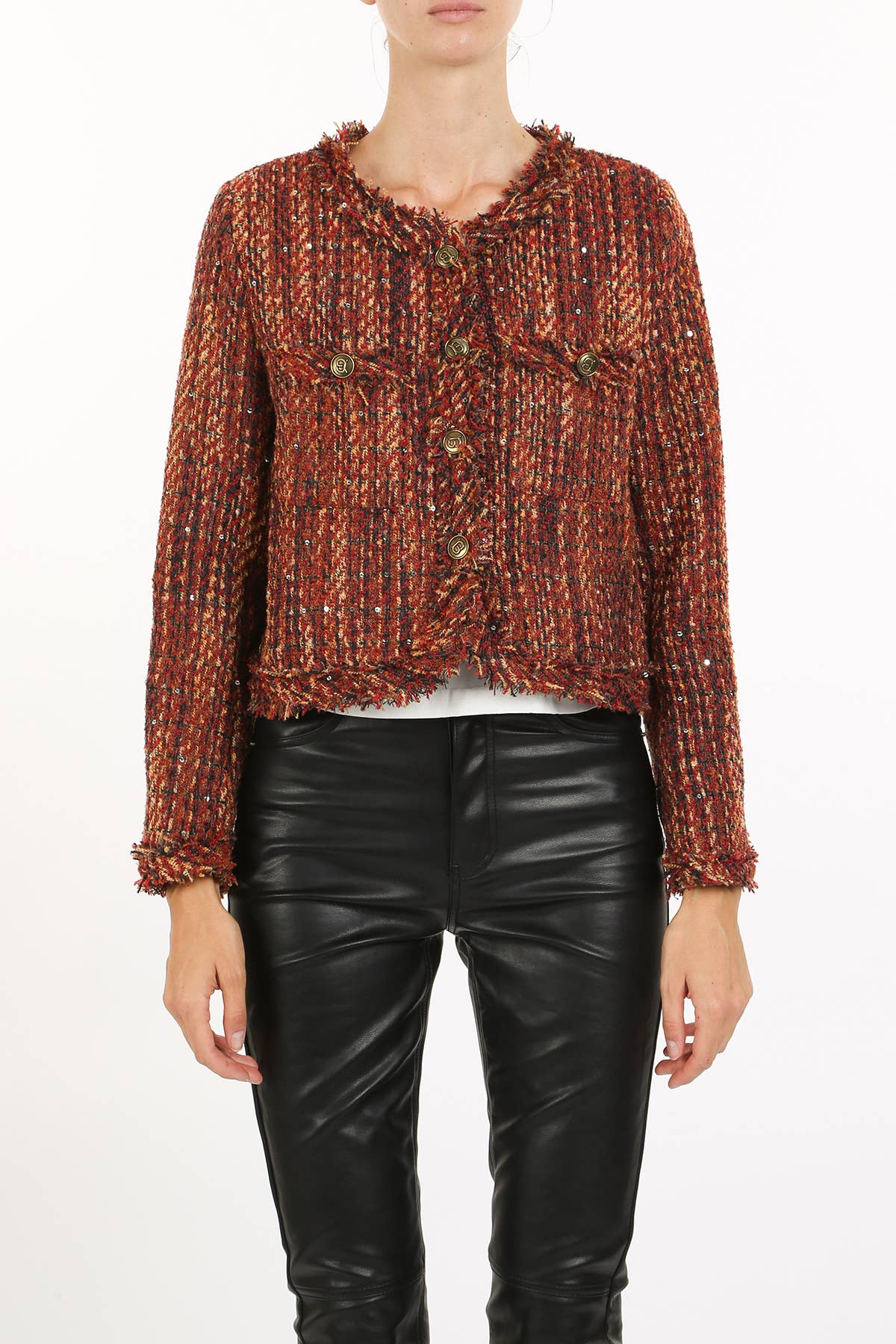 Sequined Tweed Jacket