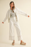 Embroidery Bottom Pants