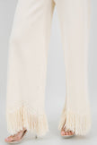 Fringe Bottom Hem Knit Pant