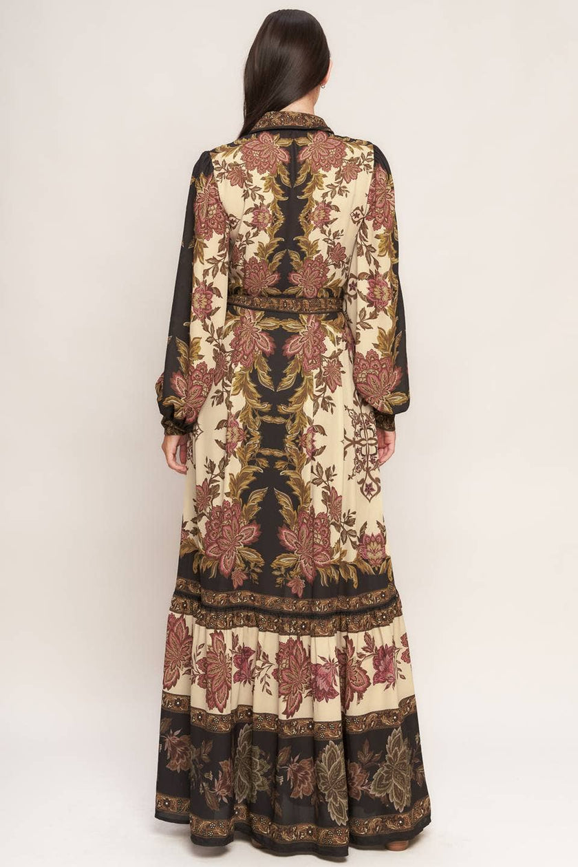 Printed Woven Maxi Dress