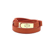 Women’s Adjustable Genuine Leather Dress Belt, Made in Italy, art. CIN01