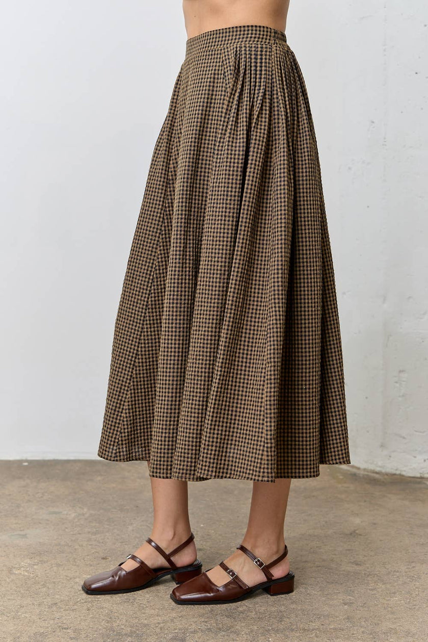 Gingham Maxi Skirt