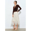 Velvet Twist-Front Long Sleeve Top