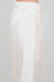 Flowy Satin Crinkle Drawstring Pants