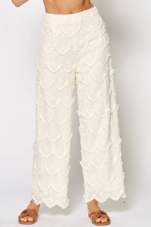 Scalloped Eyelet Pant