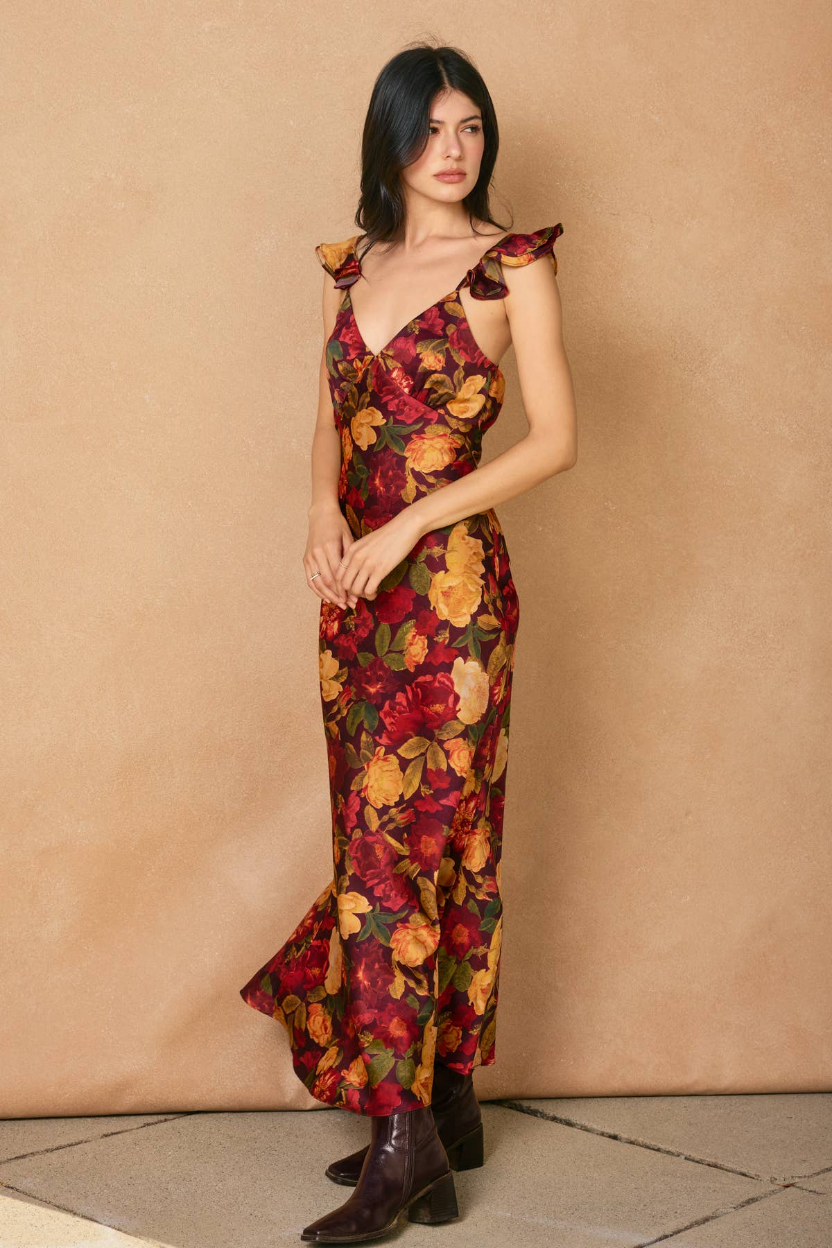 Florence Flutter Shoulder Maxi Dress