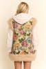 Jacquard Bodice Faux Fur Vest