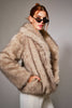 Two Tone Faux Fur Jacket