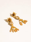 Lalique 18K Gold  Pearl Sunburst Earrings