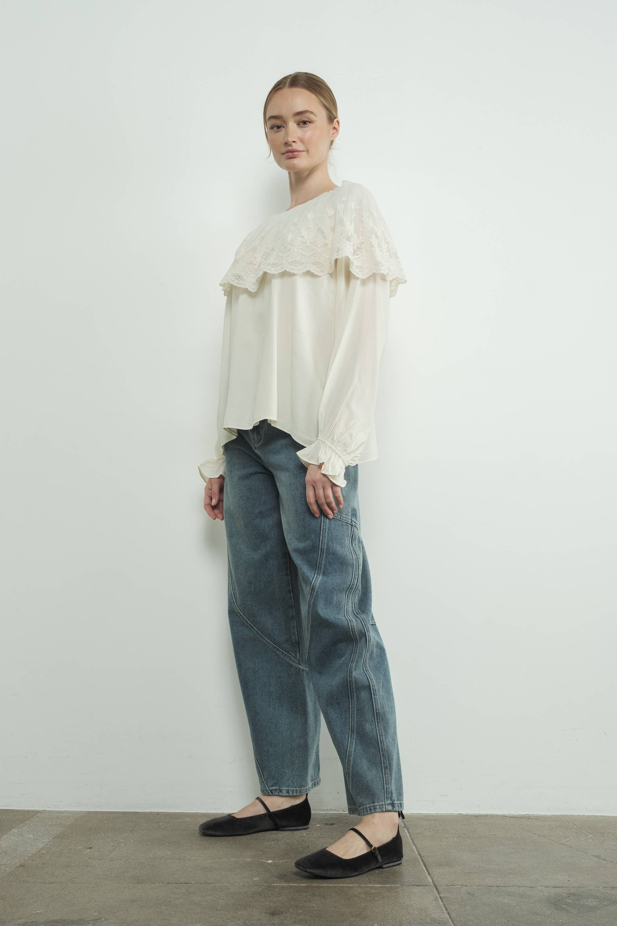 Lace Cape Blouse