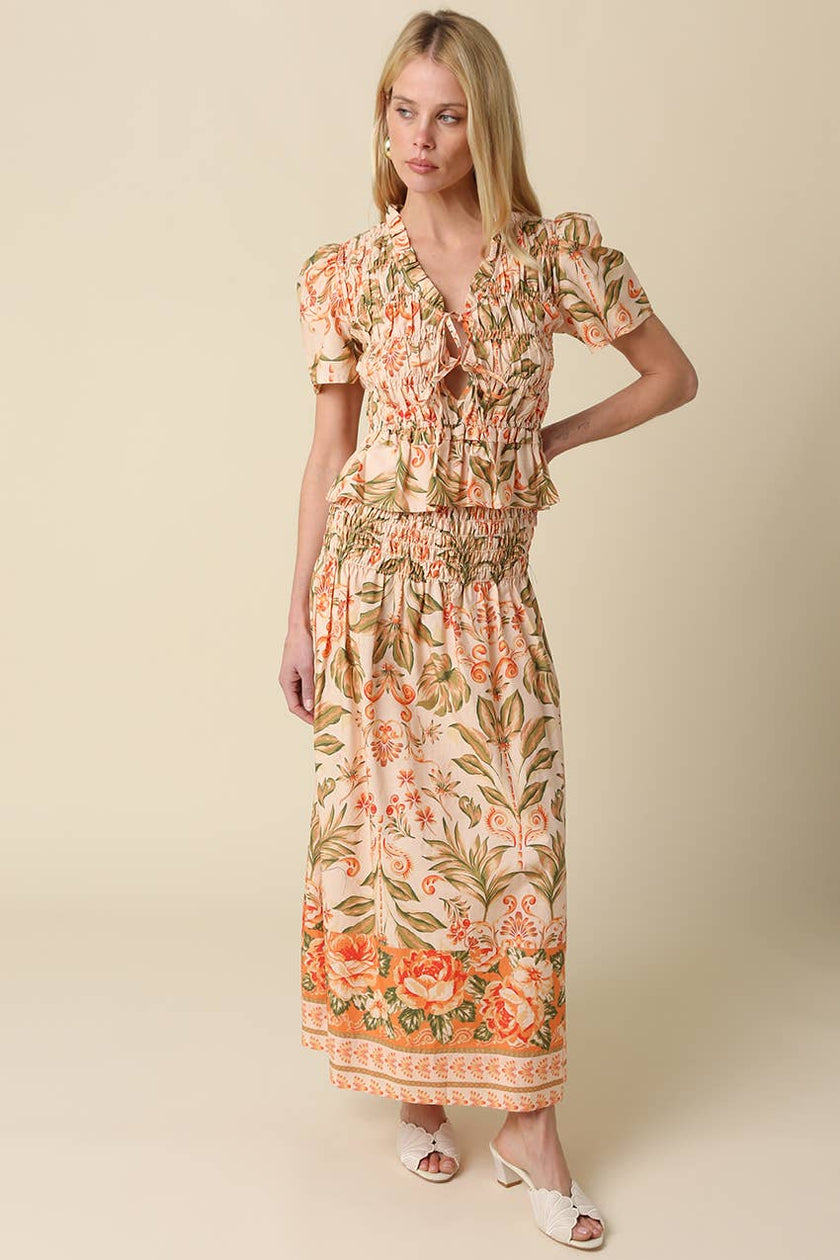 Talia Floral Maxi Skirt